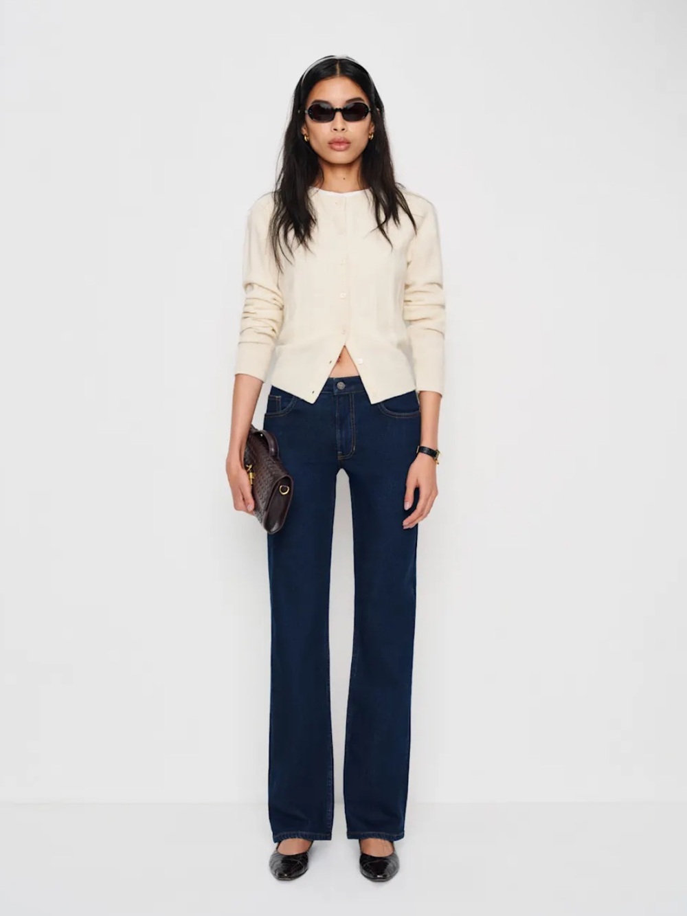 Reformation Elton Mid Rise Super Stretch Straight Leg Jeans Size 30 $178 MSRP - Picture 4 of 14